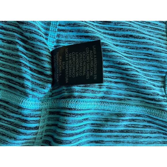 Lukka Jacket Teal Blue Striped Zip Up Hoodie Lightweight Womens Size M - Picture 15 of 15